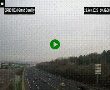 <h2>Webcam routière sur N338 à hauteur de Grand-Quevilly en périphérie de Rouen. Vue orientée vers Rouen</h2>