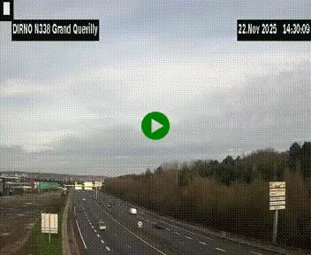 <h2>Webcam routière sur N338 à hauteur de Grand-Quevilly en périphérie de Rouen. Vue orientée vers Rouen</h2>