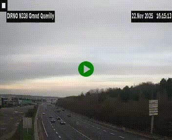 <h2>Webcam routière sur N338 à hauteur de Grand-Quevilly en périphérie de Rouen. Vue orientée vers Rouen</h2>