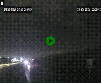 <h2>Webcam routière sur N338 à hauteur de Grand-Quevilly en périphérie de Rouen. Vue orientée vers Rouen</h2>