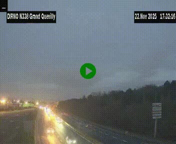 <h2>Webcam routière sur N338 à hauteur de Grand-Quevilly en périphérie de Rouen. Vue orientée vers Rouen</h2>