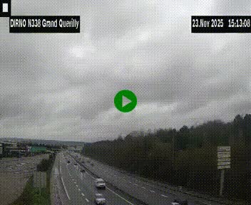 <h2>Webcam routière sur N338 à hauteur de Grand-Quevilly en périphérie de Rouen. Vue orientée vers Rouen</h2>