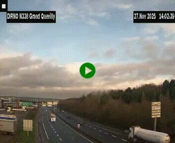 <h2>Webcam routière sur N338 à hauteur de Grand-Quevilly en périphérie de Rouen. Vue orientée vers Rouen</h2>