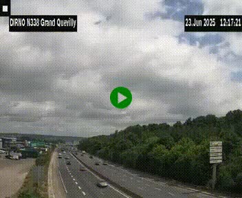 <h2>Webcam routière sur N338 à hauteur de Grand-Quevilly en périphérie de Rouen. Vue orientée vers Rouen</h2>