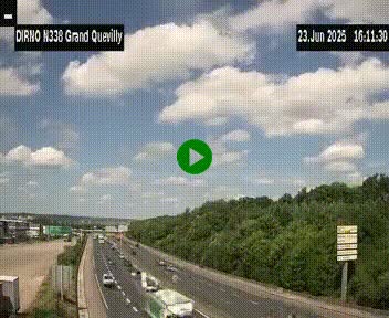 <h2>Webcam routière sur N338 à hauteur de Grand-Quevilly en périphérie de Rouen. Vue orientée vers Rouen</h2>