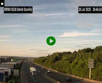 <h2>Webcam routière sur N338 à hauteur de Grand-Quevilly en périphérie de Rouen. Vue orientée vers Rouen</h2>