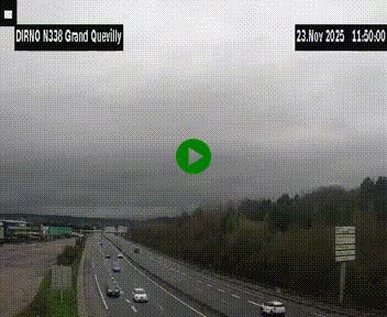 <h2>Webcam routière sur N338 à hauteur de Grand-Quevilly en périphérie de Rouen. Vue orientée vers Rouen</h2>