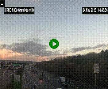 <h2>Webcam routière sur N338 à hauteur de Grand-Quevilly en périphérie de Rouen. Vue orientée vers Rouen</h2>
