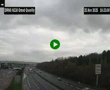 <h2>Webcam routière sur N338 à hauteur de Grand-Quevilly en périphérie de Rouen. Vue orientée vers Rouen</h2>