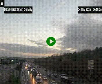 <h2>Webcam routière sur N338 à hauteur de Grand-Quevilly en périphérie de Rouen. Vue orientée vers Rouen</h2>