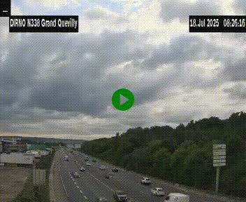 <h2>Webcam routière sur N338 à hauteur de Grand-Quevilly en périphérie de Rouen. Vue orientée vers Rouen</h2>