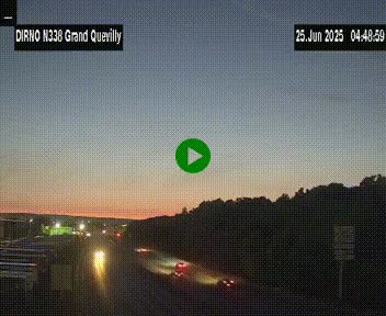 <h2>Webcam routière sur N338 à hauteur de Grand-Quevilly en périphérie de Rouen. Vue orientée vers Rouen</h2>
