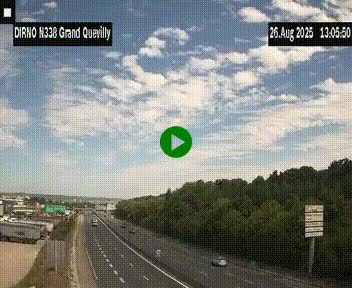 <h2>Webcam routière sur N338 à hauteur de Grand-Quevilly en périphérie de Rouen. Vue orientée vers Rouen</h2>