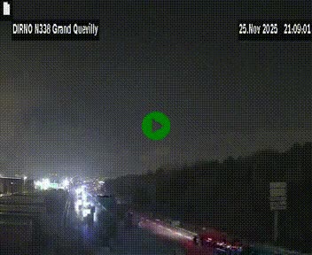 <h2>Webcam routière sur N338 à hauteur de Grand-Quevilly en périphérie de Rouen. Vue orientée vers Rouen</h2>