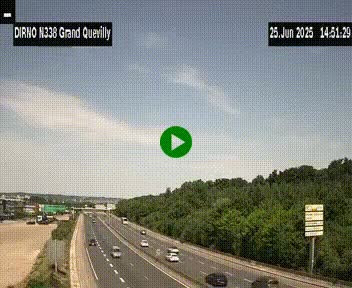 <h2>Webcam routière sur N338 à hauteur de Grand-Quevilly en périphérie de Rouen. Vue orientée vers Rouen</h2>