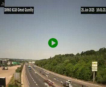 <h2>Webcam routière sur N338 à hauteur de Grand-Quevilly en périphérie de Rouen. Vue orientée vers Rouen</h2>