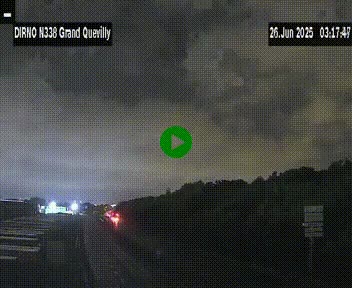 <h2>Webcam routière sur N338 à hauteur de Grand-Quevilly en périphérie de Rouen. Vue orientée vers Rouen</h2>