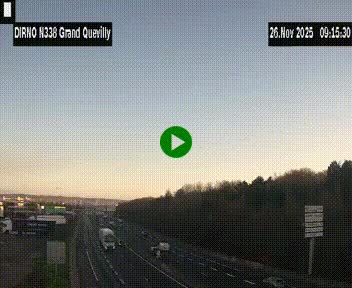 <h2>Webcam routière sur N338 à hauteur de Grand-Quevilly en périphérie de Rouen. Vue orientée vers Rouen</h2>