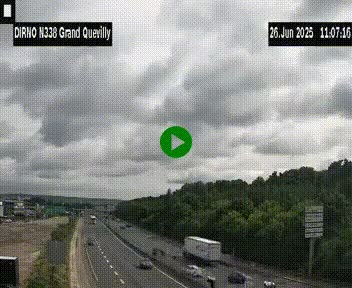 <h2>Webcam routière sur N338 à hauteur de Grand-Quevilly en périphérie de Rouen. Vue orientée vers Rouen</h2>
