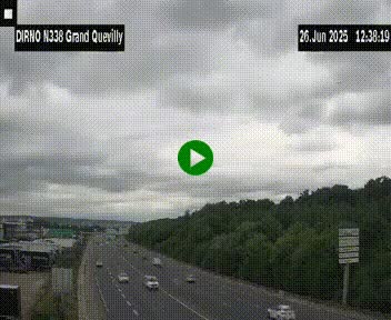 <h2>Webcam routière sur N338 à hauteur de Grand-Quevilly en périphérie de Rouen. Vue orientée vers Rouen</h2>