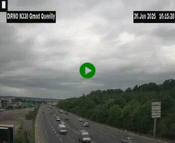 <h2>Webcam routière sur N338 à hauteur de Grand-Quevilly en périphérie de Rouen. Vue orientée vers Rouen</h2>