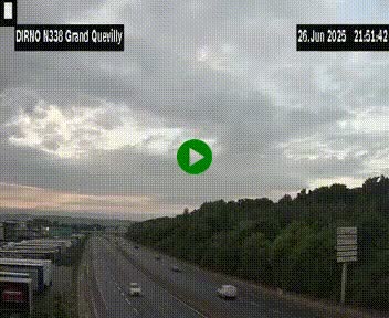 <h2>Webcam routière sur N338 à hauteur de Grand-Quevilly en périphérie de Rouen. Vue orientée vers Rouen</h2>