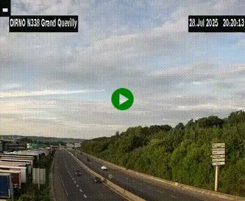 <h2>Webcam routière sur N338 à hauteur de Grand-Quevilly en périphérie de Rouen. Vue orientée vers Rouen</h2>