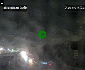 <h2>Webcam routière sur N338 à hauteur de Grand-Quevilly en périphérie de Rouen. Vue orientée vers Rouen</h2>