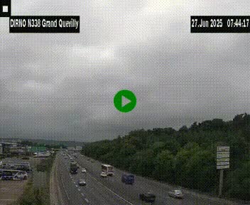 <h2>Webcam routière sur N338 à hauteur de Grand-Quevilly en périphérie de Rouen. Vue orientée vers Rouen</h2>