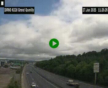 <h2>Webcam routière sur N338 à hauteur de Grand-Quevilly en périphérie de Rouen. Vue orientée vers Rouen</h2>