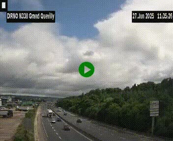 <h2>Webcam routière sur N338 à hauteur de Grand-Quevilly en périphérie de Rouen. Vue orientée vers Rouen</h2>