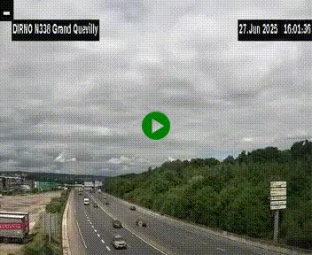 <h2>Webcam routière sur N338 à hauteur de Grand-Quevilly en périphérie de Rouen. Vue orientée vers Rouen</h2>