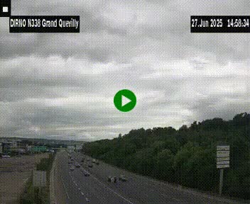 <h2>Webcam routière sur N338 à hauteur de Grand-Quevilly en périphérie de Rouen. Vue orientée vers Rouen</h2>