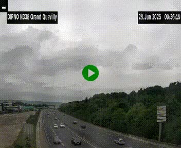 <h2>Webcam routière sur N338 à hauteur de Grand-Quevilly en périphérie de Rouen. Vue orientée vers Rouen</h2>
