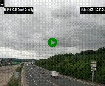 <h2>Webcam routière sur N338 à hauteur de Grand-Quevilly en périphérie de Rouen. Vue orientée vers Rouen</h2>