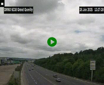 <h2>Webcam routière sur N338 à hauteur de Grand-Quevilly en périphérie de Rouen. Vue orientée vers Rouen</h2>