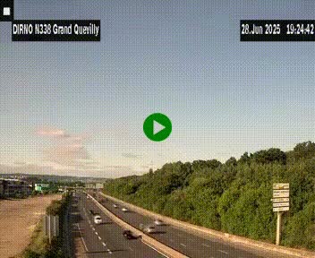 <h2>Webcam routière sur N338 à hauteur de Grand-Quevilly en périphérie de Rouen. Vue orientée vers Rouen</h2>