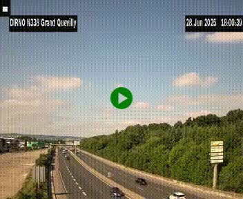 <h2>Webcam routière sur N338 à hauteur de Grand-Quevilly en périphérie de Rouen. Vue orientée vers Rouen</h2>