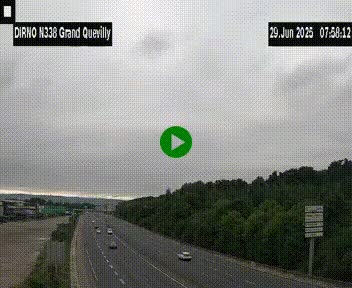 <h2>Webcam routière sur N338 à hauteur de Grand-Quevilly en périphérie de Rouen. Vue orientée vers Rouen</h2>