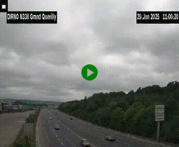 <h2>Webcam routière sur N338 à hauteur de Grand-Quevilly en périphérie de Rouen. Vue orientée vers Rouen</h2>