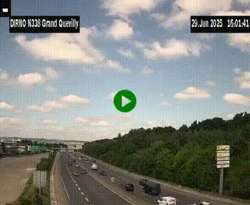 <h2>Webcam routière sur N338 à hauteur de Grand-Quevilly en périphérie de Rouen. Vue orientée vers Rouen</h2>
