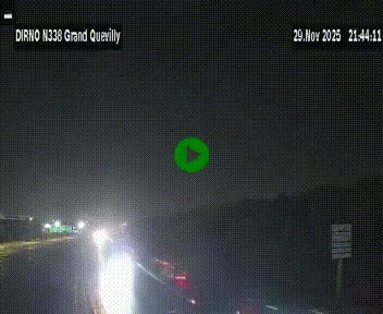 <h2>Webcam routière sur N338 à hauteur de Grand-Quevilly en périphérie de Rouen. Vue orientée vers Rouen</h2>