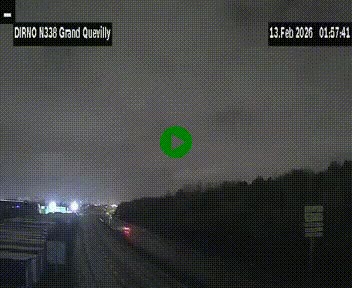 <h2>Webcam routière sur N338 à hauteur de Grand-Quevilly en périphérie de Rouen. Vue orientée vers Rouen</h2>