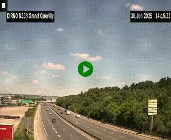 <h2>Webcam routière sur N338 à hauteur de Grand-Quevilly en périphérie de Rouen. Vue orientée vers Rouen</h2>