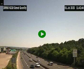 <h2>Webcam routière sur N338 à hauteur de Grand-Quevilly en périphérie de Rouen. Vue orientée vers Rouen</h2>