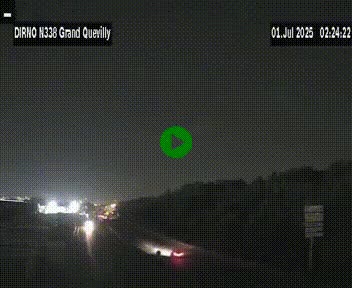 <h2>Webcam routière sur N338 à hauteur de Grand-Quevilly en périphérie de Rouen. Vue orientée vers Rouen</h2>
