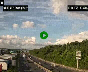 <h2>Webcam routière sur N338 à hauteur de Grand-Quevilly en périphérie de Rouen. Vue orientée vers Rouen</h2>