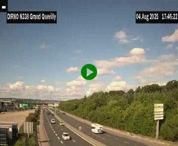 <h2>Webcam routière sur N338 à hauteur de Grand-Quevilly en périphérie de Rouen. Vue orientée vers Rouen</h2>