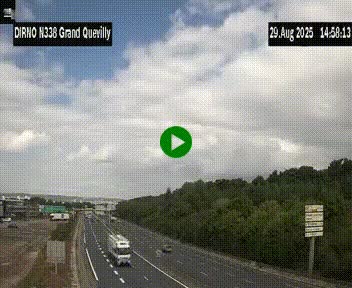 <h2>Webcam routière sur N338 à hauteur de Grand-Quevilly en périphérie de Rouen. Vue orientée vers Rouen</h2>