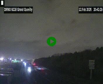<h2>Webcam routière sur N338 à hauteur de Grand-Quevilly en périphérie de Rouen. Vue orientée vers Rouen</h2>
